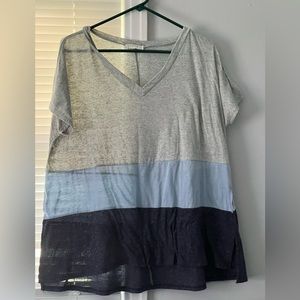 women’s v neck shirt multi color